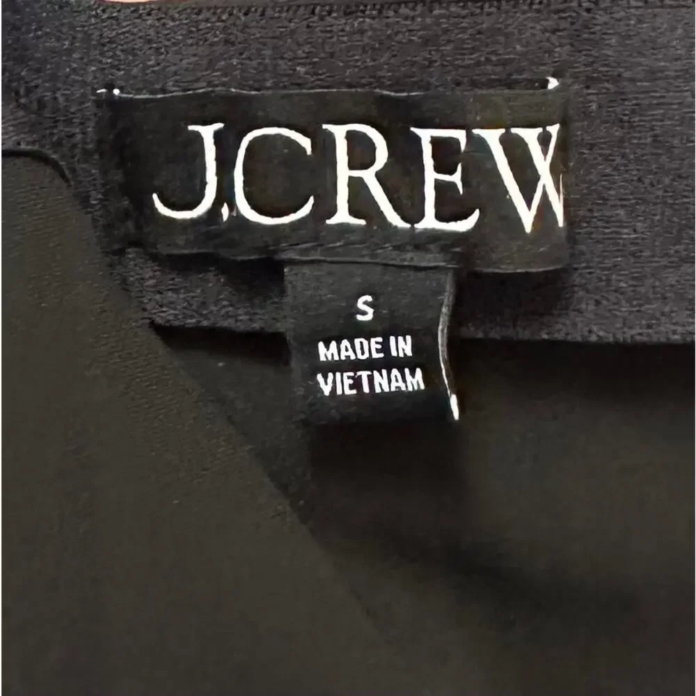 J. Crew Gwyneth Pleated Slip Skirt Black BN757 Size S